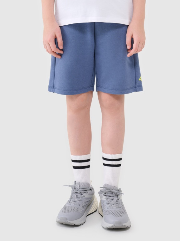 Chłopięce spodenki dresowe 4F 4FJWSS25TSHOM600 - niebieskie