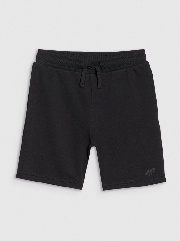 Chłopięce spodenki dresowe 4F 4FJWSS25TSHOM601 - czarne