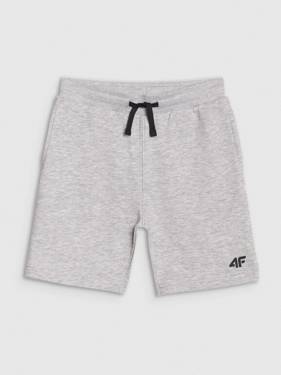 Chłopięce spodenki dresowe 4F 4FJWSS25TSHOM601 - szare