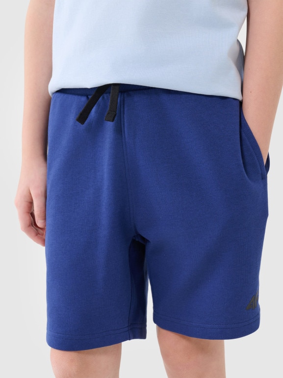 Chłopięce spodenki dresowe 4F 4FJWSS25TSHOM601 - niebieskie