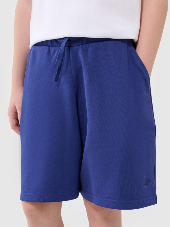 Chłopięce spodenki dresowe 4F 4FJWSS25TSHOM627 - niebieskie