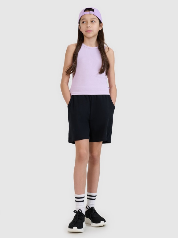 Dziewczęcy top basic 4F 4FJWSS25TSLEF111 - różowy