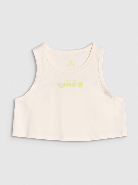 Dziewczęcy top 4F 4FJWSS25TSLEF112 - biały