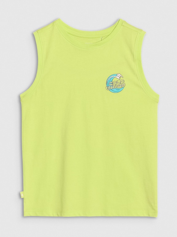 Chłopięcy top z nadrukiem 4F 4FJWSS25TSLEM162 - zielony