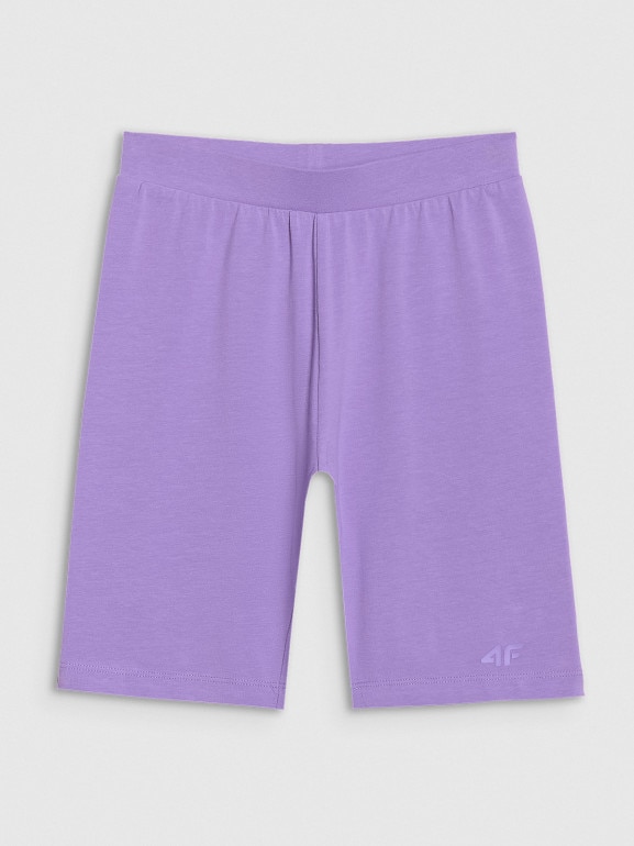 Dziewczęce kolarki treningowe 4F 4FFJWSS25TSTIF014 - fioletowe