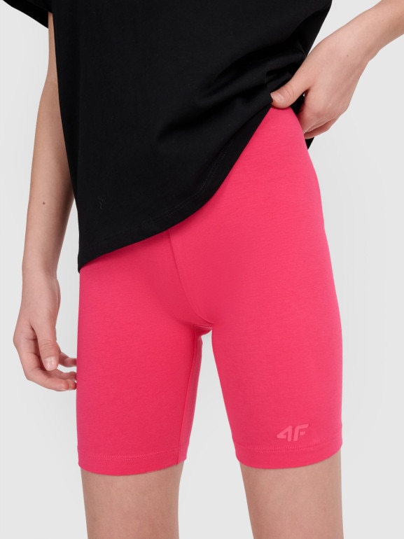 Dziewczęce kolarki dzianinowe 4F 4FJWSS25TTIGF216 - różowe