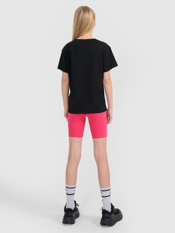 Dziewczęce kolarki dzianinowe 4F 4FJWSS25TTIGF216 - różowe