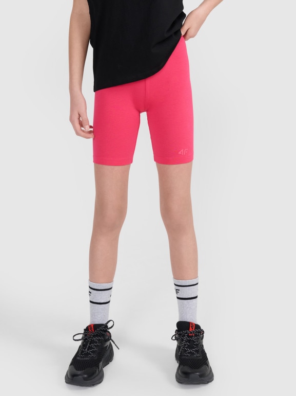 Dziewczęce kolarki dzianinowe 4F 4FJWSS25TTIGF216 - różowe