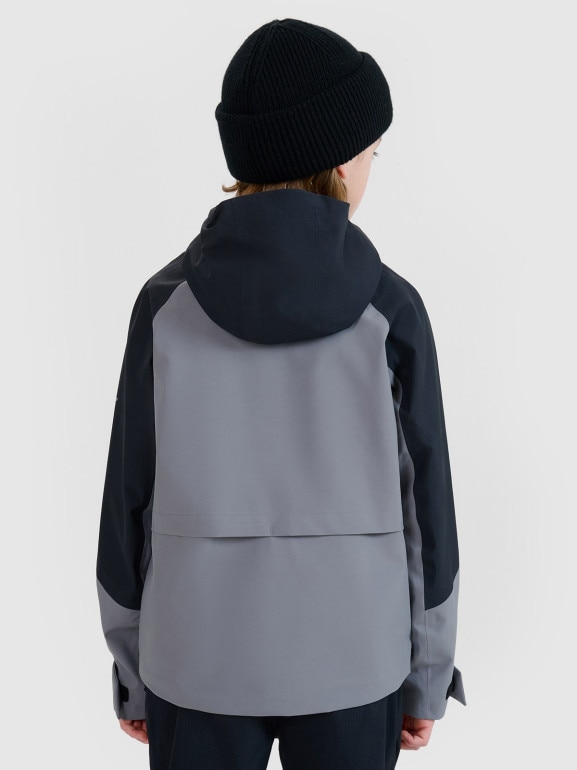 Chłopięca kurtka trekkingowa membrana 5000 4F 4FJWSS25TTJAM681 - szara