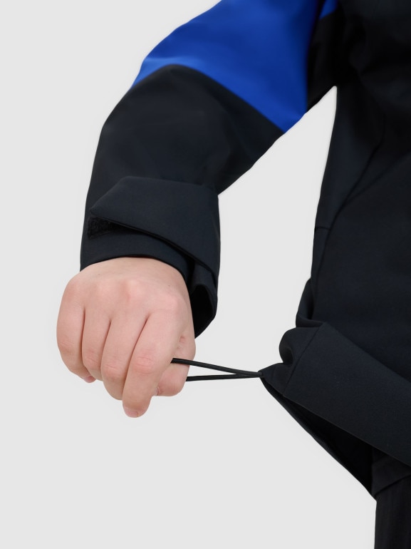 Chłopięca kurtka trekkingowa membrana 5000 4F 4FJWSS25TTJAM681 - niebieska