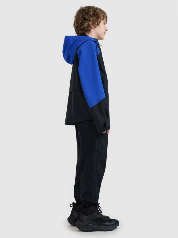 Chłopięca kurtka trekkingowa membrana 5000 4F 4FJWSS25TTJAM681 - niebieska