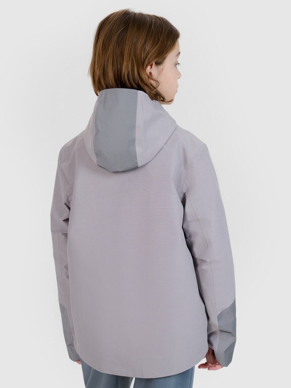 Dziecięca kurtka przejściowa 4F 4FJWSS25TTJAU0742 - szary