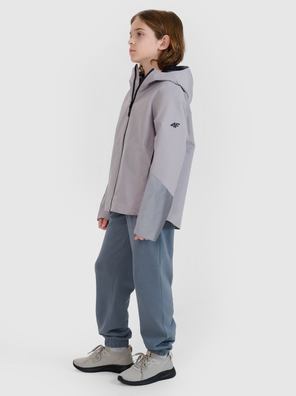Dziecięca kurtka przejściowa 4F 4FJWSS25TTJAU0742 - szary