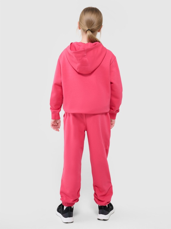 Dziewczęce spodnie dresowe joggery 4F 4FJWSS25TTROF1187 - różowe