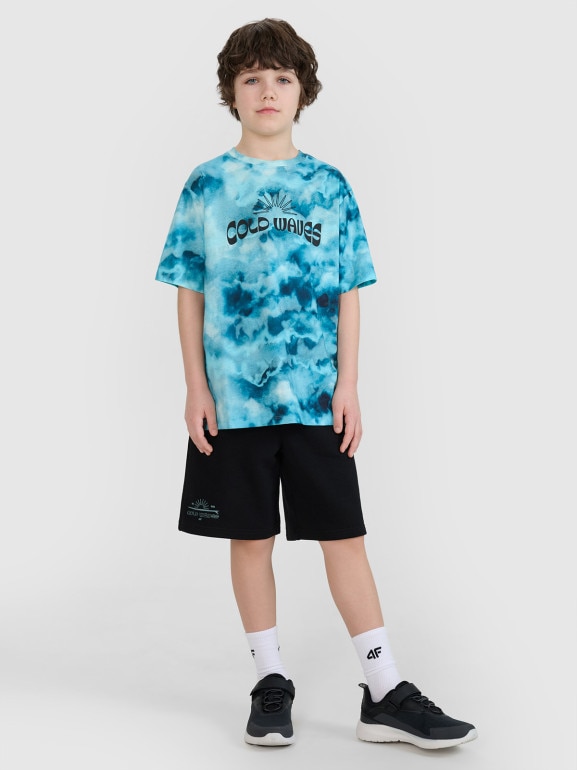 Chłopięcy t-shirt z nadrukiem 4F 4FJWSS25TTSHM1916 - multikolor