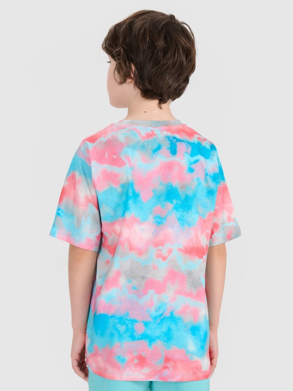 Chłopięcy t-shirt z nadrukiem 4F 4FJWSS25TTSHM1916 - multikolor
