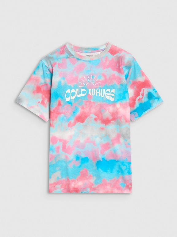 Chłopięcy t-shirt z nadrukiem 4F 4FJWSS25TTSHM1916 - multikolor