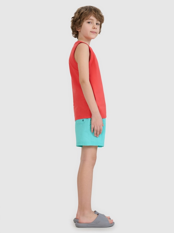 Chłopięce spodenki plażowe 4F 4FJWSS25UBDSM117 - turkusowe