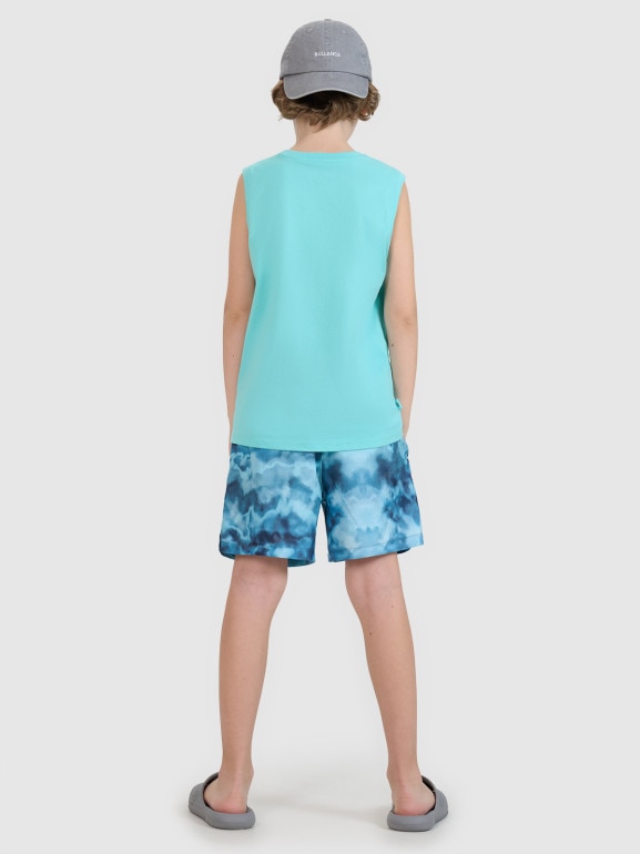 Chłopięce spodenki plażowe 4F 4FJWSS25UBDSM118 - multikolor