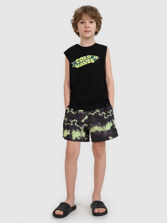 Chłopięce spodenki plażowe 4F 4FJWSS25UBDSM118 - multikolor