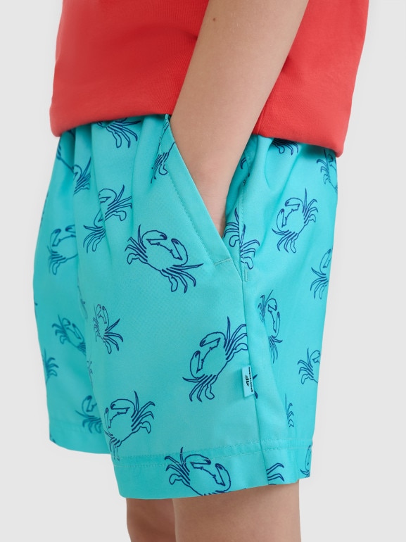 Chłopięce spodenki plażowe 4F 4FJWSS25UBDSM121 - turkusowe
