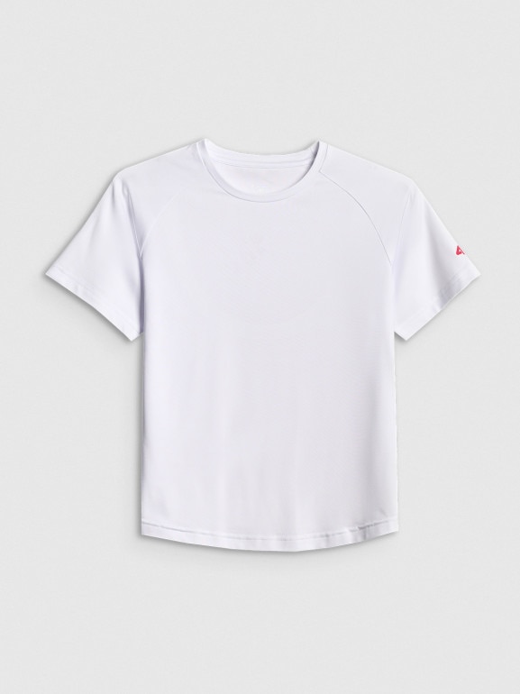 Dziewczęca koszulka treningowa 4F 4FJWSS26TFTSF1963 - biała