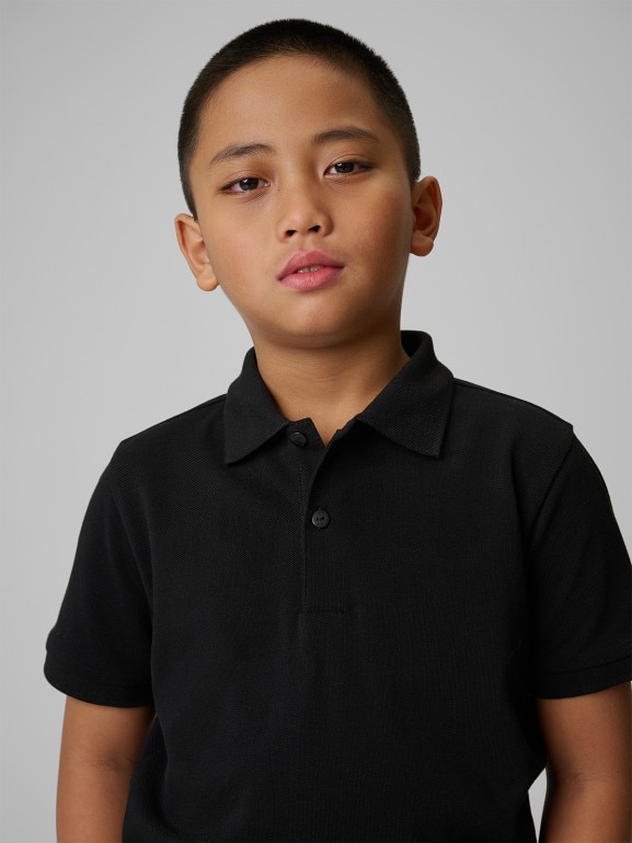 Chłopięce polo 4F 4FJWSS26TPTSM662 - czarne