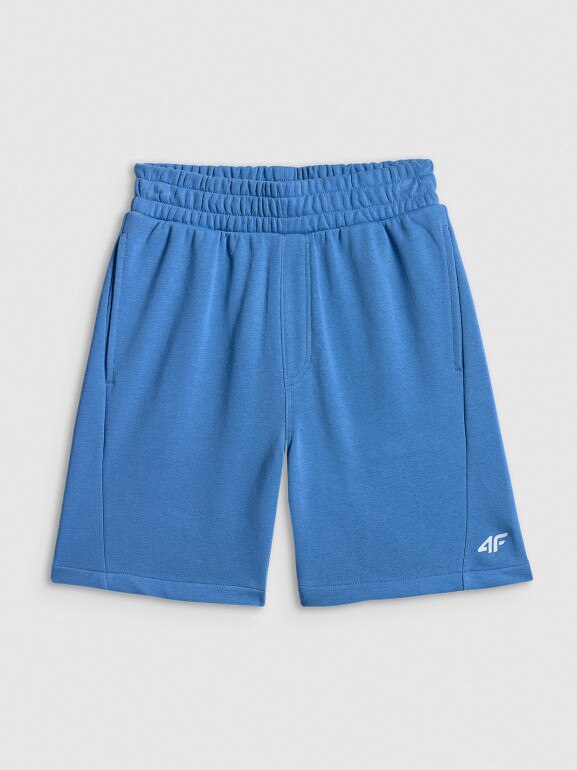 Chłopięce spodenki dresowe 4F 4FJWSS26TSHOM784 - niebieskie