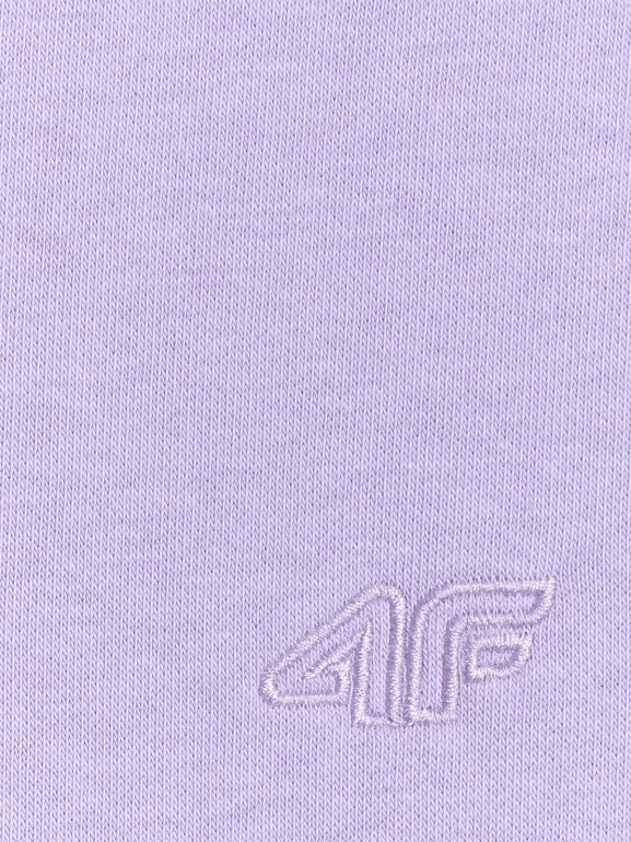 Dziewczęca bluza dresowa nierozpinana z kapturem 4F 4FJWSS26TSWSF2323 - fioletowa