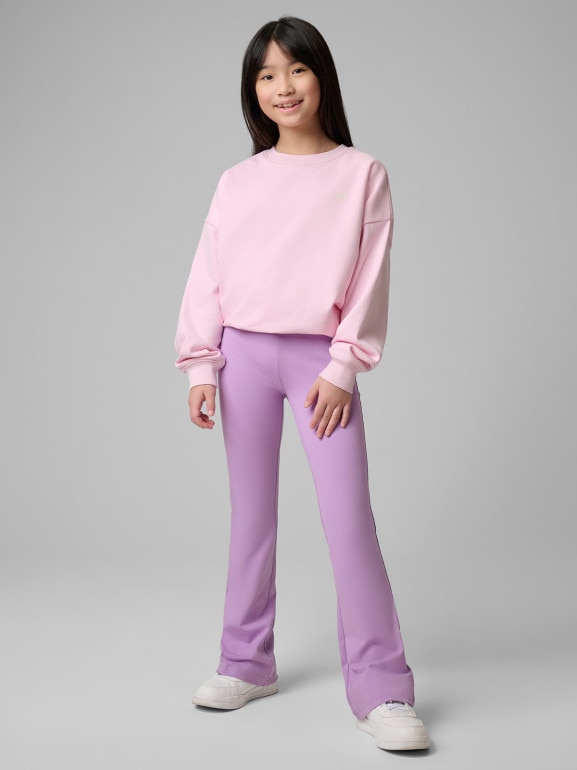 Dziewczęce legginsy 4F 4FJWSS26TTIGF275 - fioletowe