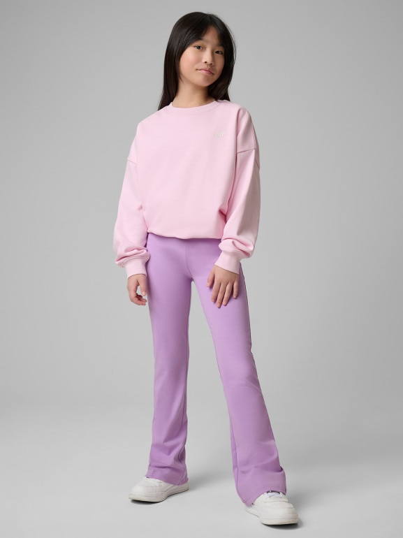 Dziewczęce legginsy 4F 4FJWSS26TTIGF275 - fioletowe