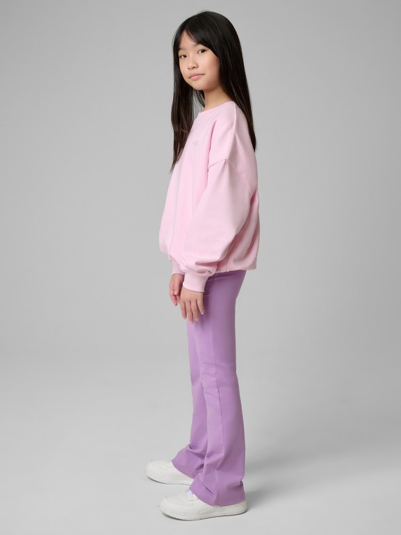 Dziewczęce legginsy 4F 4FJWSS26TTIGF275 - fioletowe