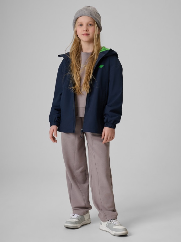 Dziecięca kurtka przejściowa 4F 4FJWSS26TTJAU1096 - granatowa