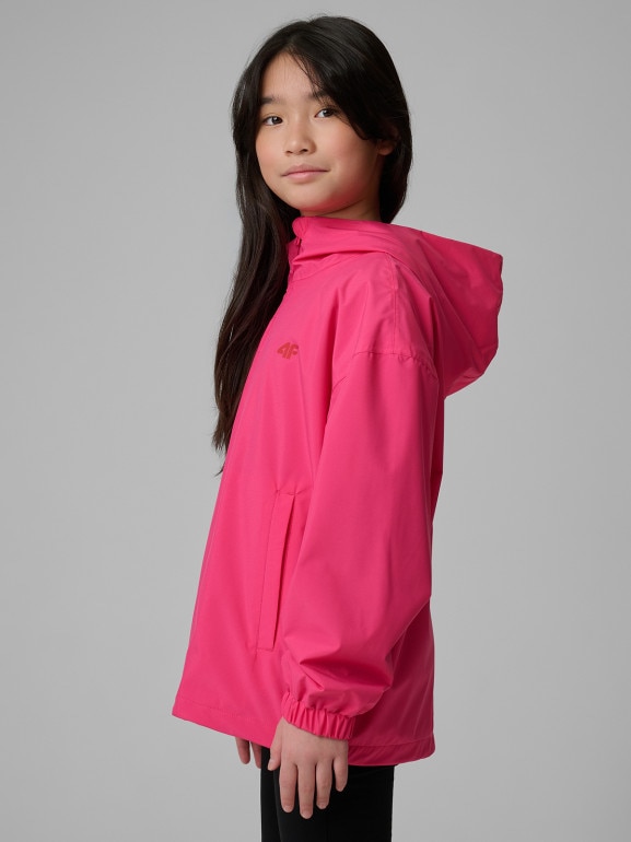 Dziewczęca kurtka przejściowa 4F 4FJWSS26TTJAU1096 -różowa