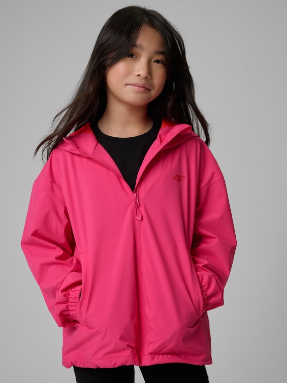 Dziewczęca kurtka przejściowa 4F 4FJWSS26TTJAU1096 -różowa