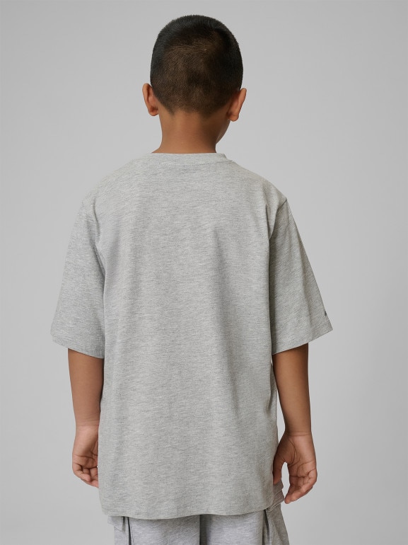 Chłopięcy t-shirt z nadrukiem 4F 4FJWSS26TTSHM3014 - szary