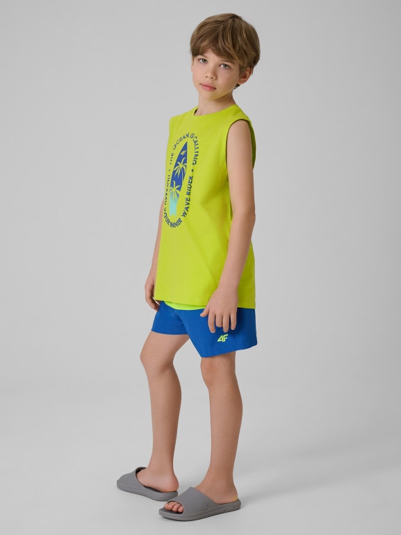 Chłopięce spodenki plażowe 4F 4FJWSS26UBDSM203 - zielone