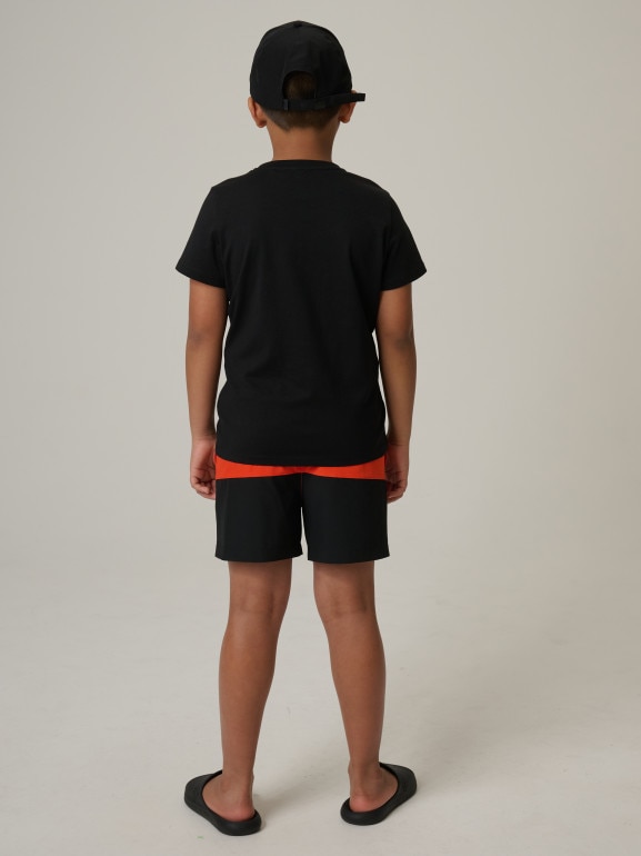 Chłopięce spodenki plażowe 4F 4FJWSS26UBDSM203 - czerwone