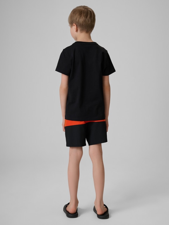 Chłopięce spodenki plażowe 4F 4FJWSS26UBDSM203 - czerwone