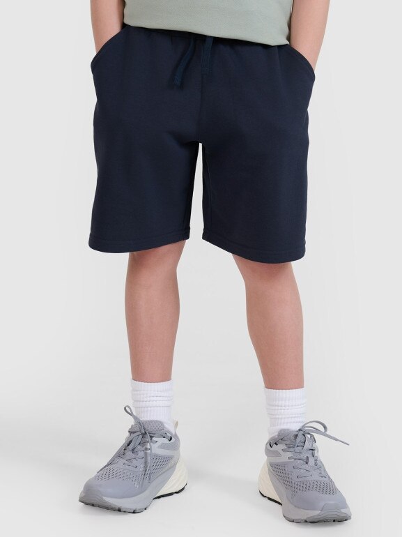 Chłopięce spodenki dresowe 4F 4FJWMM00TSHOM629 - granatowe