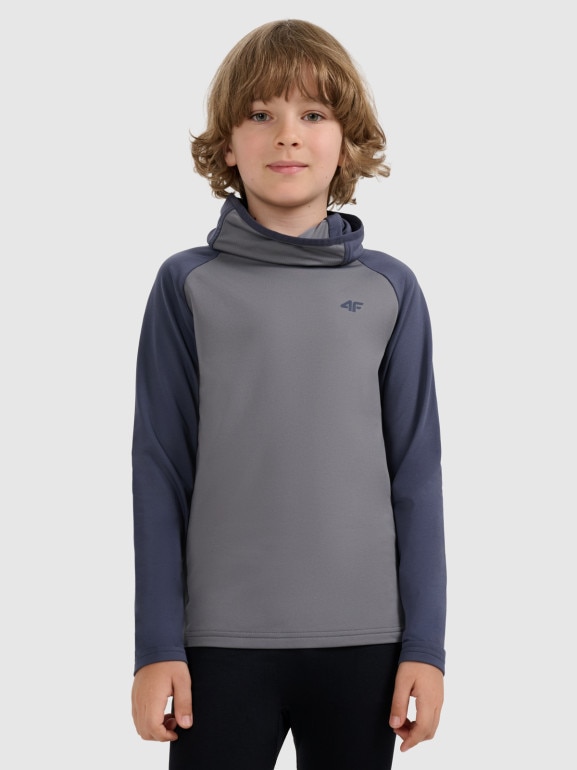 Chłopięca bielizna termiczna (góra) 4F 4FJRAW25UBRUM114 - szara