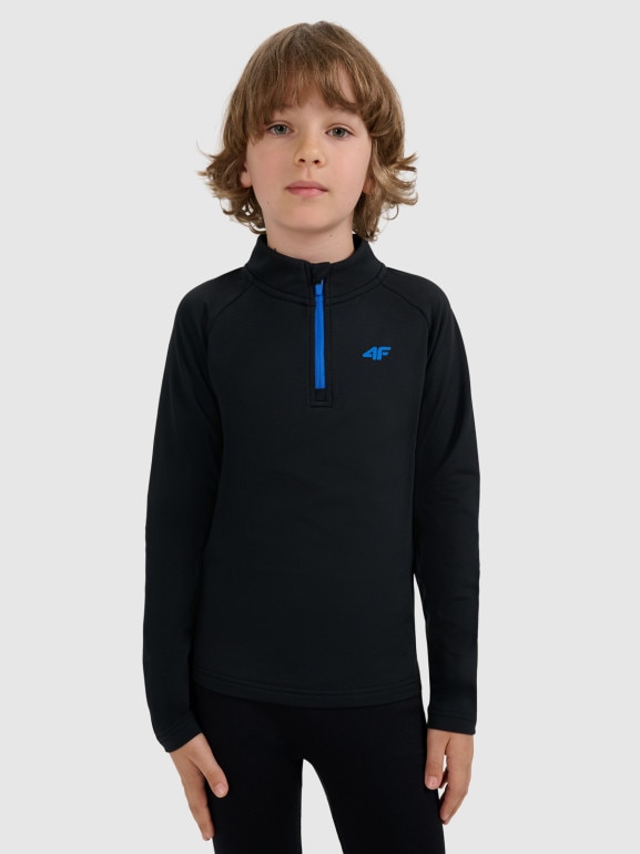 Chłopięca bielizna termiczna (góra) 4F 4FJRAW25UBRUM119 - czarna