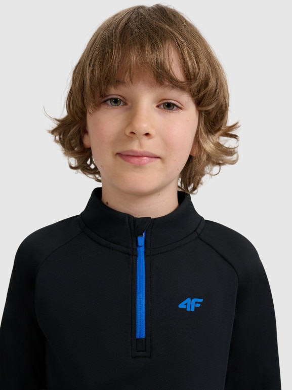 Chłopięca bielizna termiczna (góra) 4F 4FJRAW25UBRUM119 - czarna