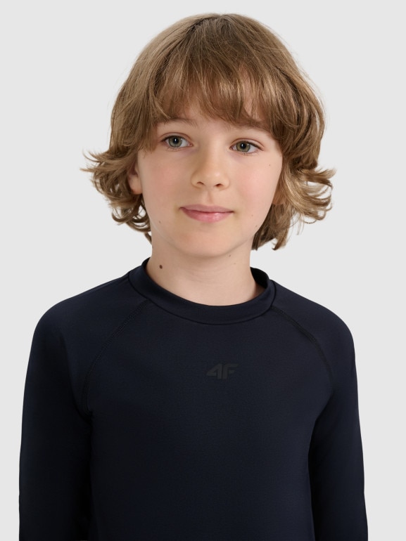 Chłopięca bielizna termiczna (góra) 4F 4FJRAW25UBRUM122 - czarna