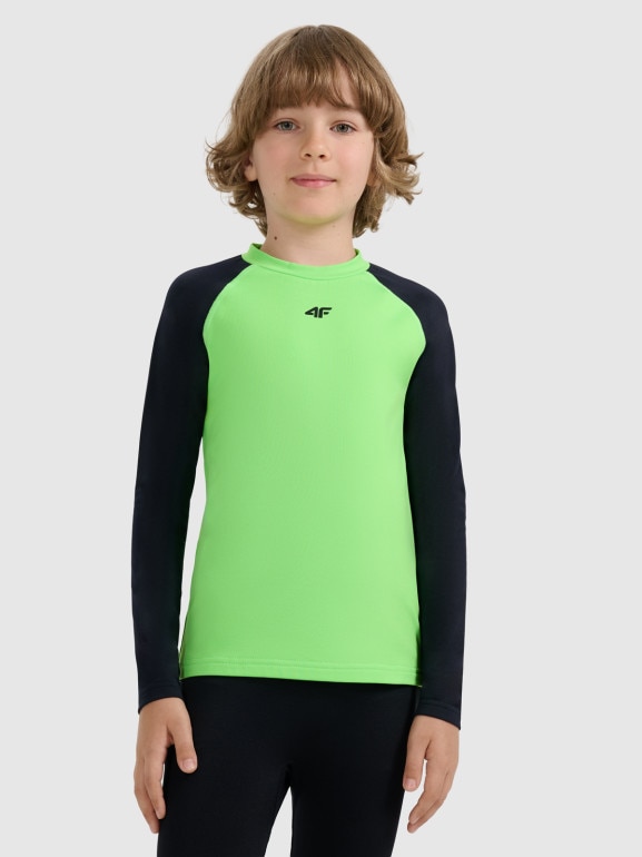 Chłopięca bielizna termiczna (góra) 4F 4FJRAW25UBRUM122 - zielona