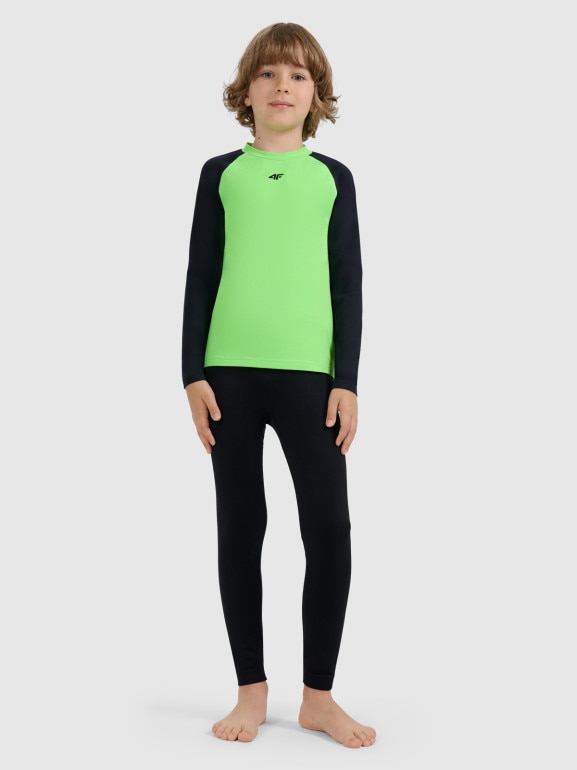 Chłopięca bielizna termiczna (góra) 4F 4FJRAW25UBRUM122 - zielona