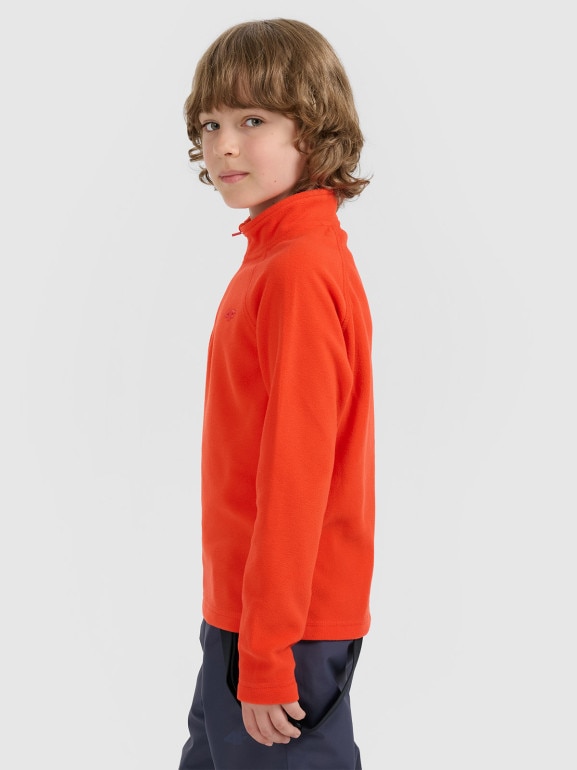 Chłopięca bielizna termiczna polarowa (góra) 4F 4FJRAW25UFLEM072- czerwona