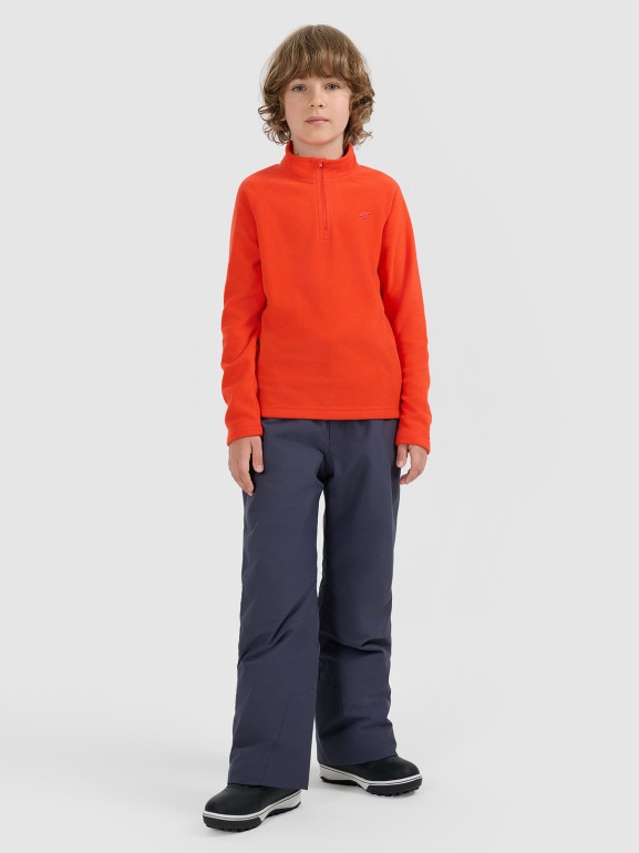 Chłopięca bielizna termiczna polarowa (góra) 4F 4FJRAW25UFLEM072- czerwona