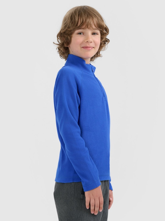 Chłopięca bielizna termiczna polarowa (góra) 4F 4FJRAW25UFLEM072- niebieska