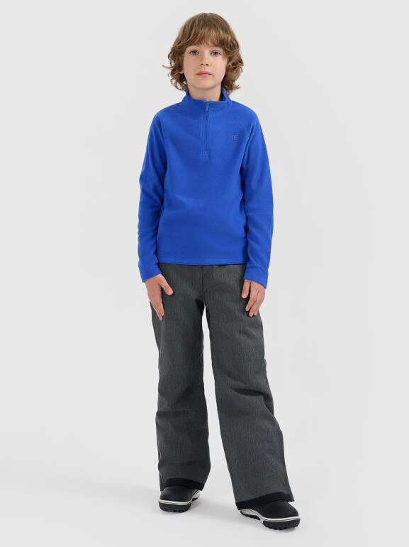 Chłopięca bielizna termiczna polarowa (góra) 4F 4FJRAW25UFLEM072- niebieska